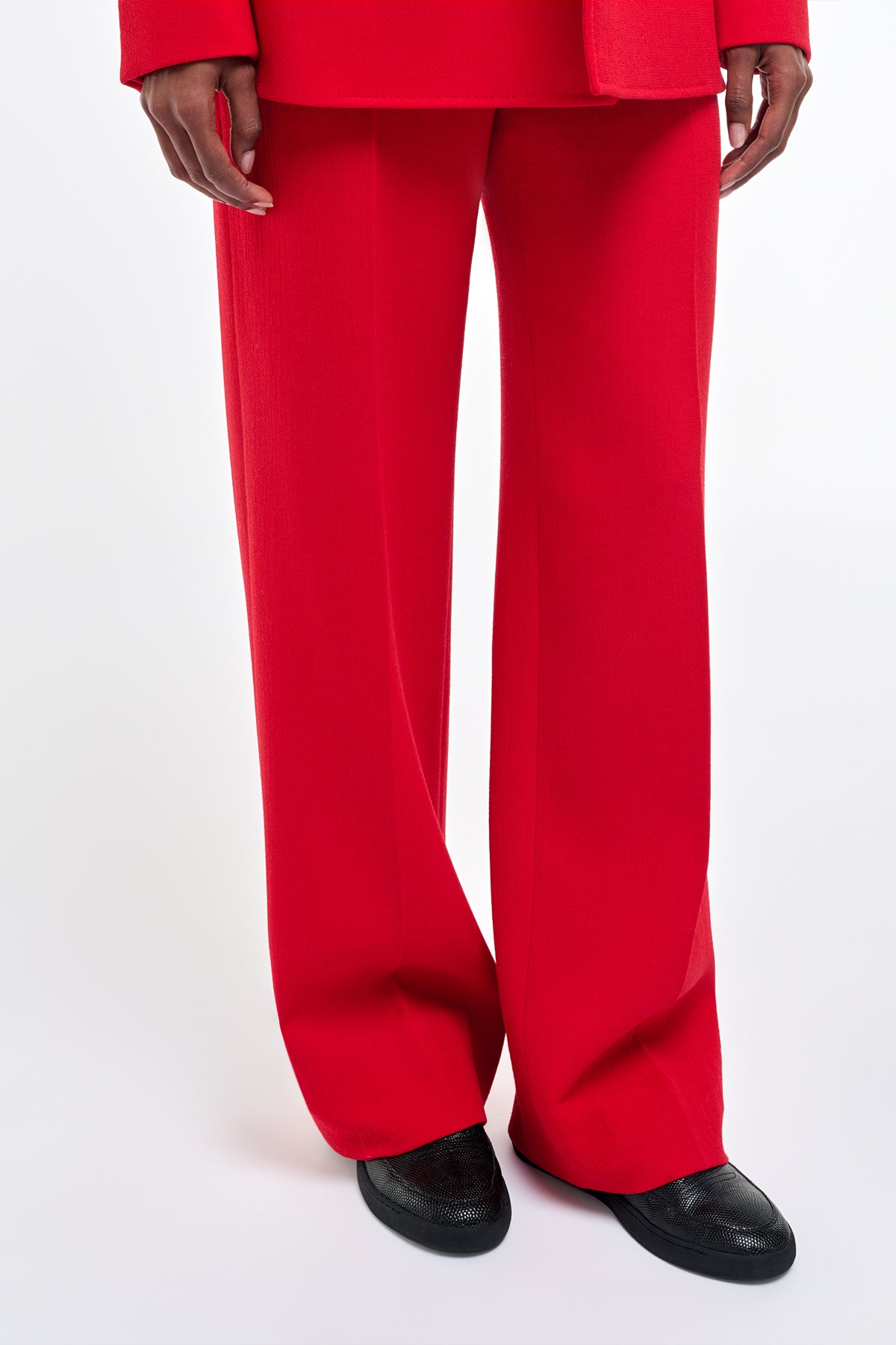 Norman Pant in Scarlet Red Virgin Wool