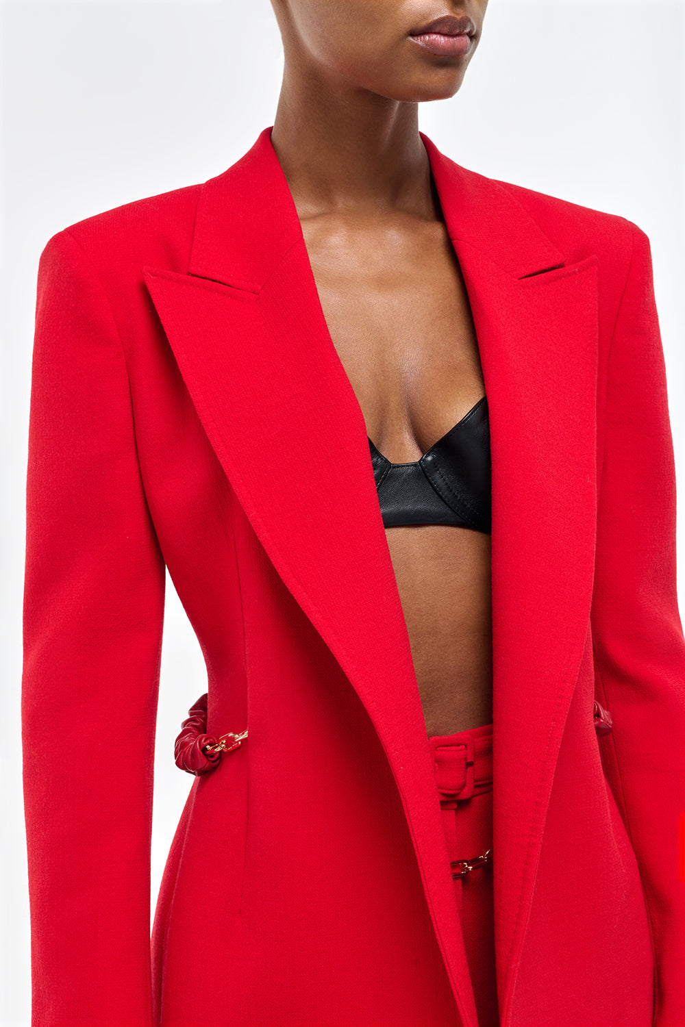 Epona Blazer in Scarlet Red Virgin Wool