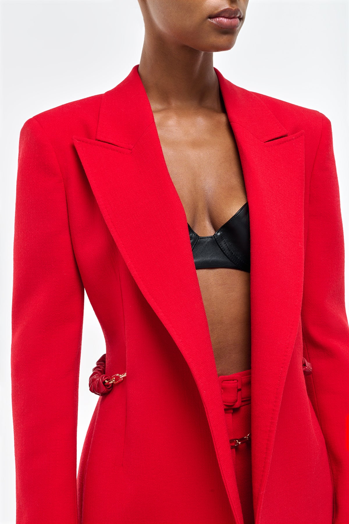 Epona Blazer in Scarlet Red Virgin Wool