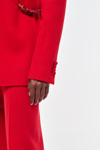 Epona Blazer in Scarlet Red Virgin Wool