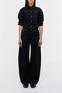 Amoret Jean in Black Recycled Cotton Denim