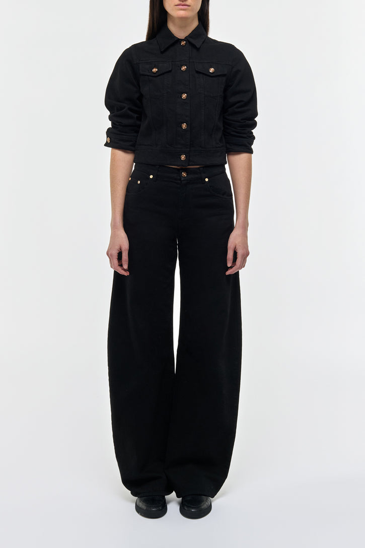 Amoret Jean in Black Recycled Cotton Denim