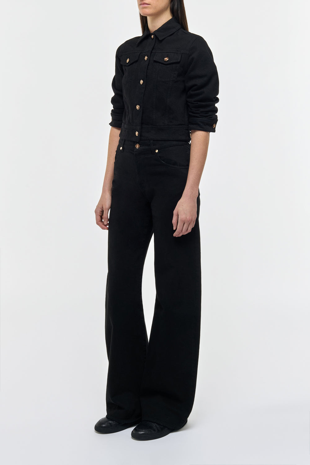 Amoret Jean in Black Recycled Cotton Denim