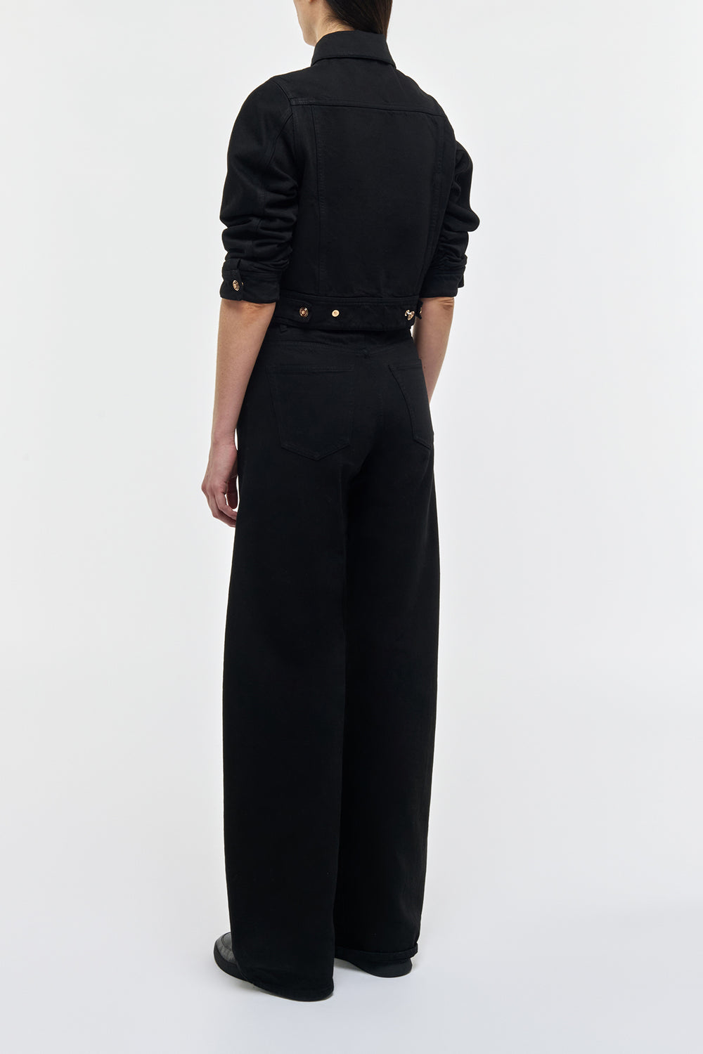 Adira Jacket in Black Recycled Cotton Denim