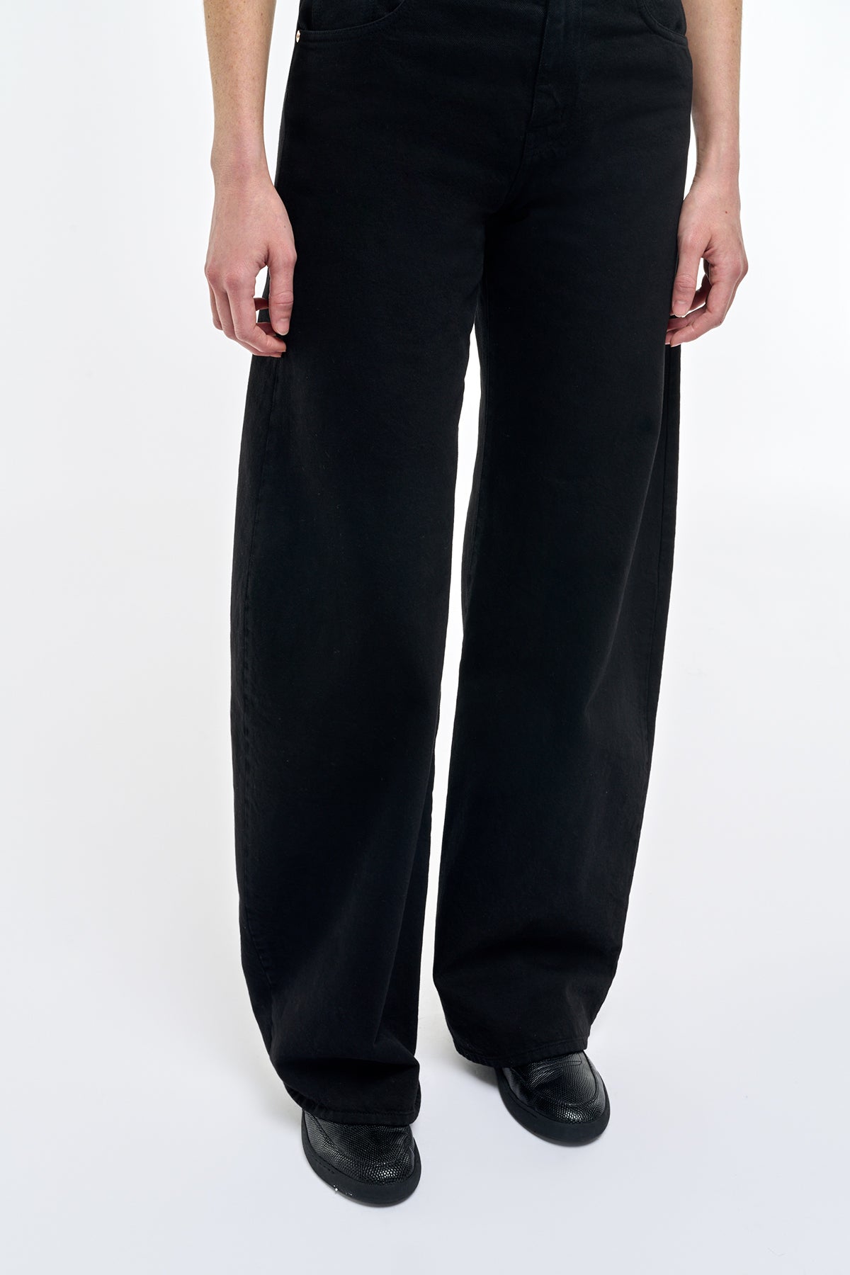 Amoret Jean in Black Recycled Cotton Denim