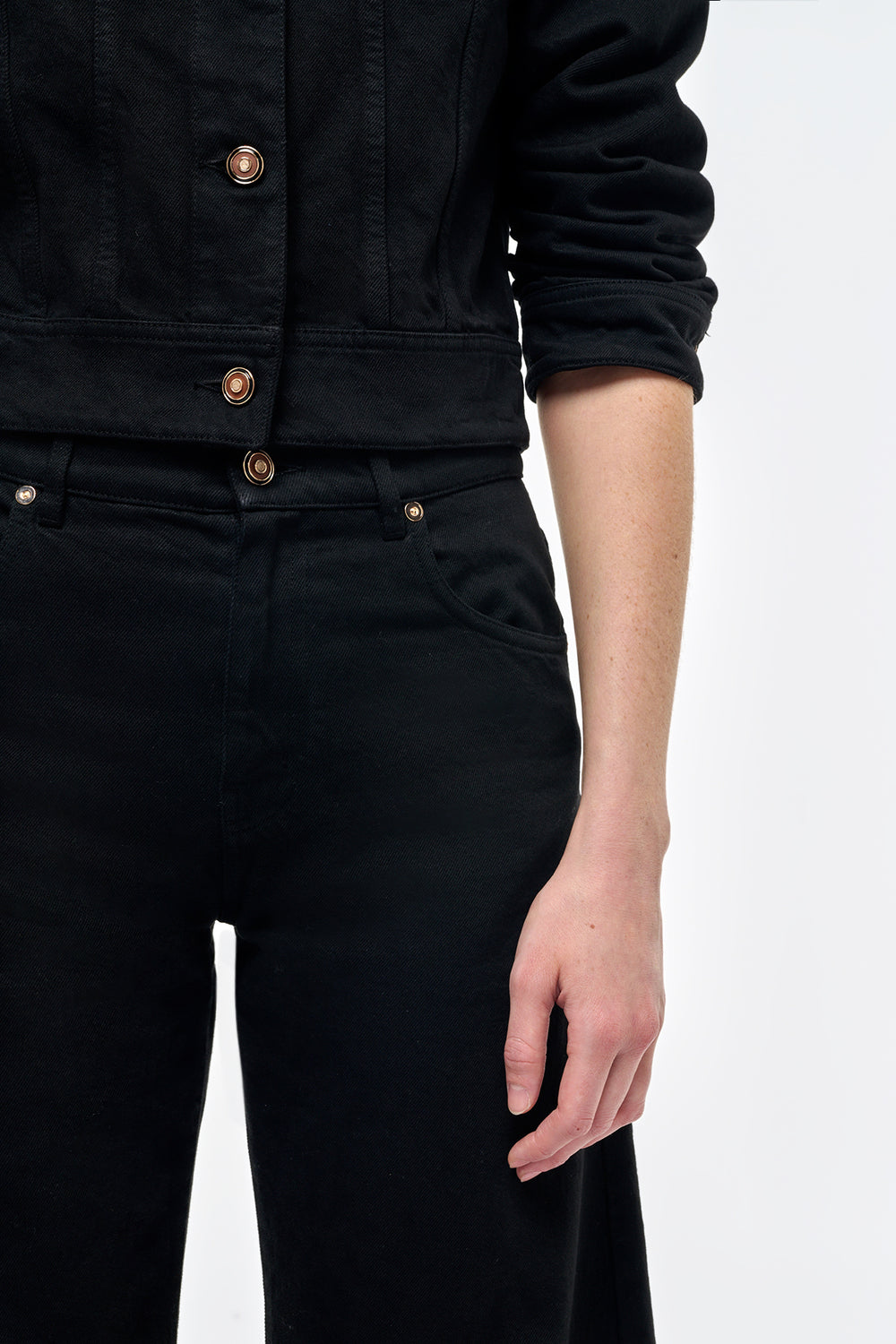 Amoret Jean in Black Recycled Cotton Denim