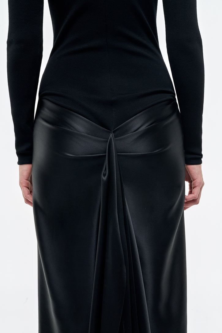 Jessamy Dress in Black Silk