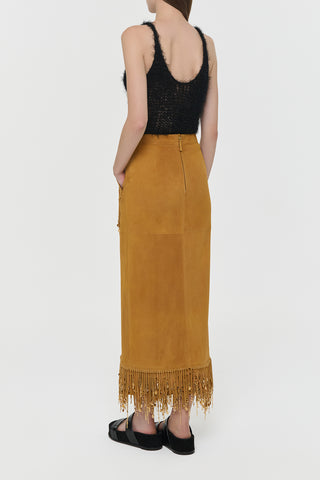 Nur Knit Tank Top in Black Silk Cashmere