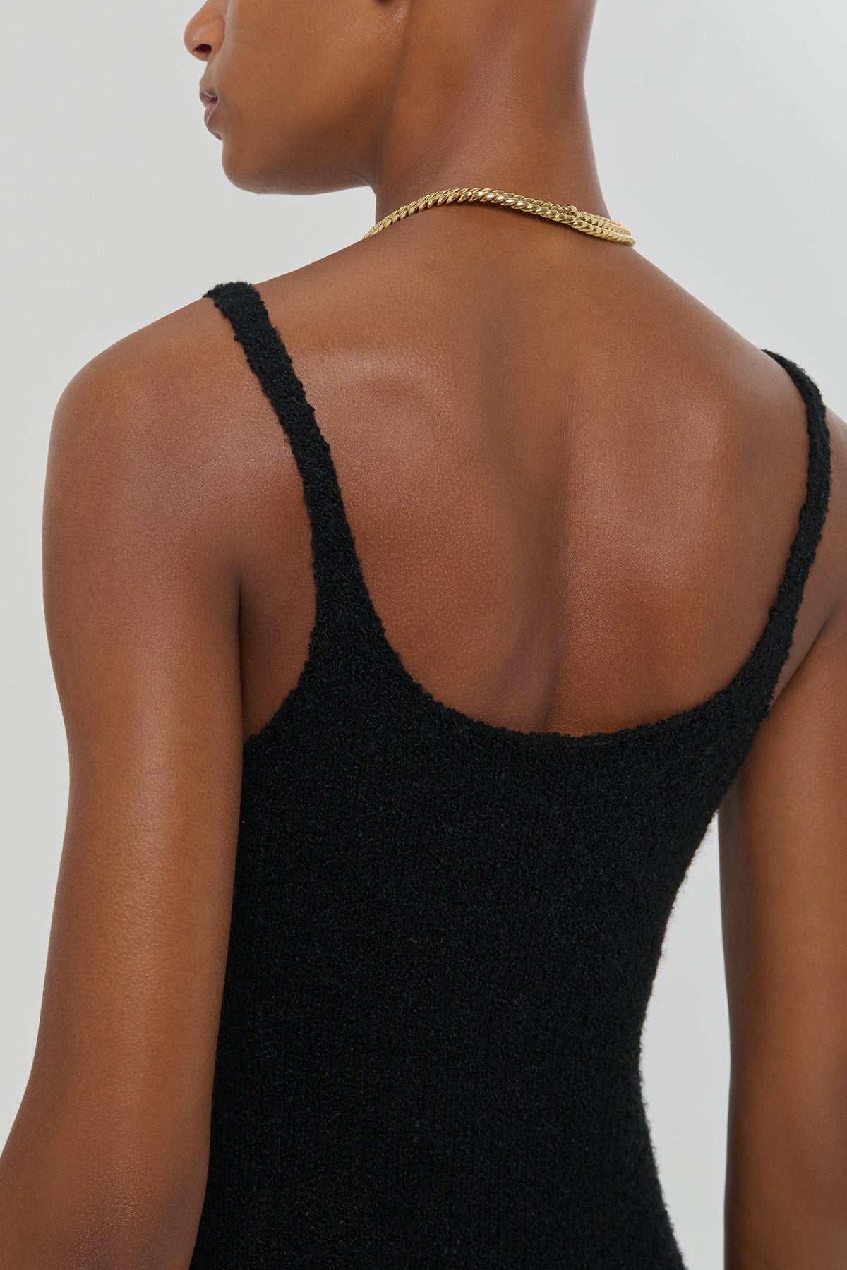 Ayla Knit Maxi Dress in Black Mulberry Silk