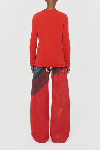 Multicolor Amoret Recycled Denim Jeans - Back Studio View | Gabriela Hearst