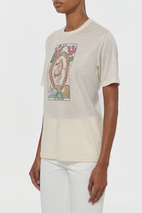 Sayara T-Shirt In World Multi Printed Cashmere