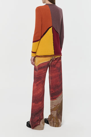 Arcana Knit Sweater in Fire Multi Cashmere