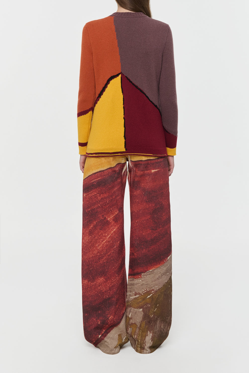 Amoret Barrel-leg Jean in Fire Multi Recycled Cotton Denim