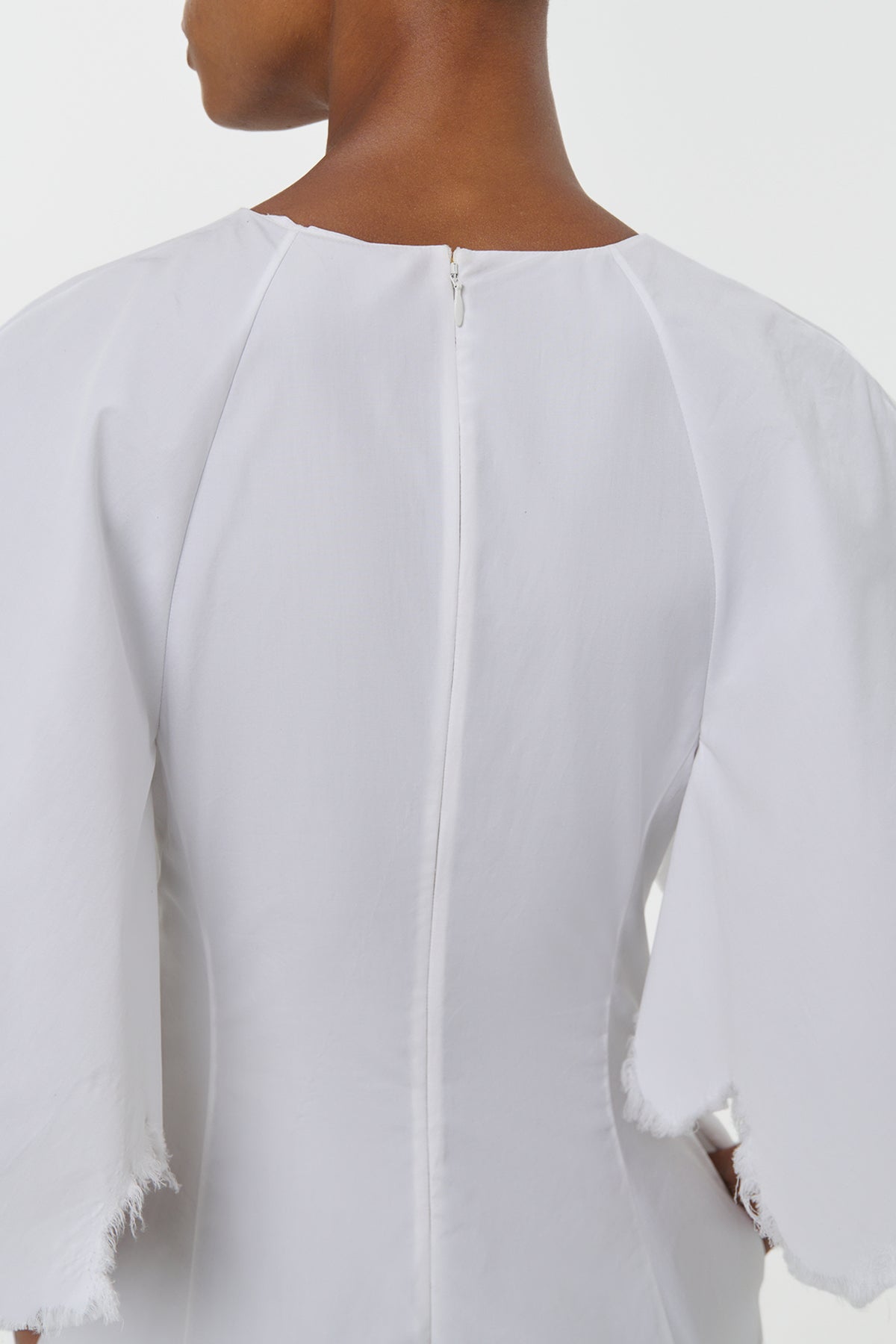 Ansel Midi Dress in Ivory Sea Island Cotton