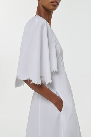 White Sea Island Cotton Ansel Midi Dress - Side Profile | Gabriela Hearst