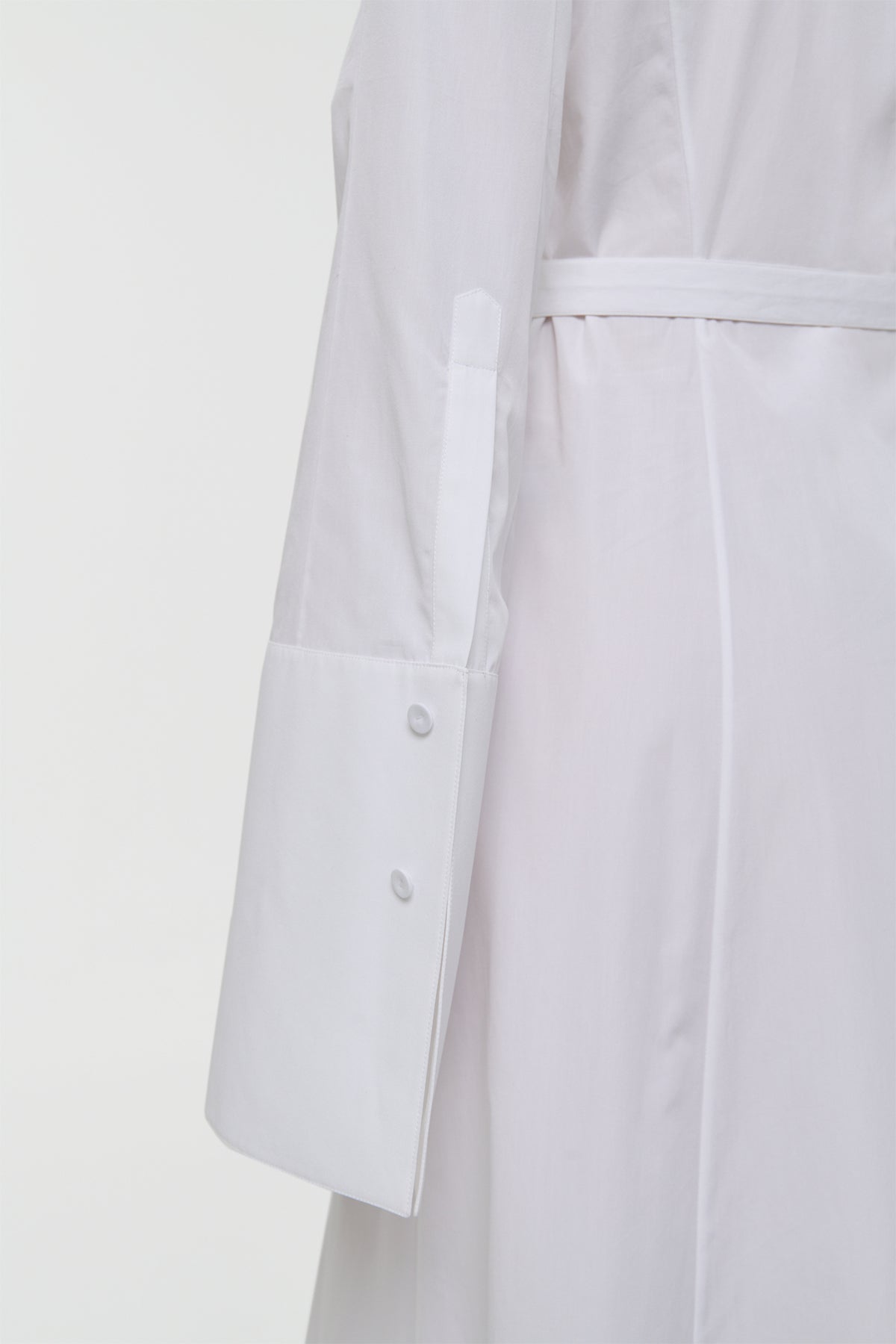 Carmina Maxi Shirtdress in White Sea Island Cotton