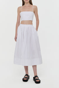 Shiva Maxi Skirt in White Sea Island Cotton