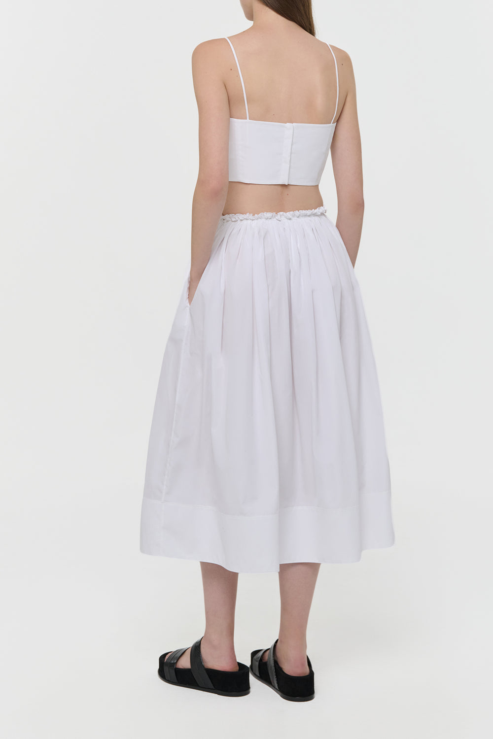 Shiva Maxi Skirt in White Sea Island Cotton