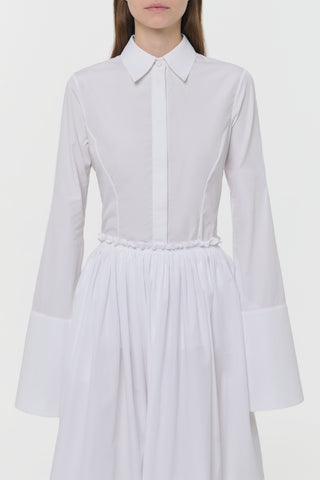 Jataya Shirt in White Sea Island Cotton