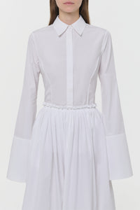 Jataya Shirt in White Sea Island Cotton