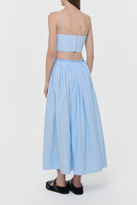Shiva Maxi Skirt in Light Blue Sea Island Cotton