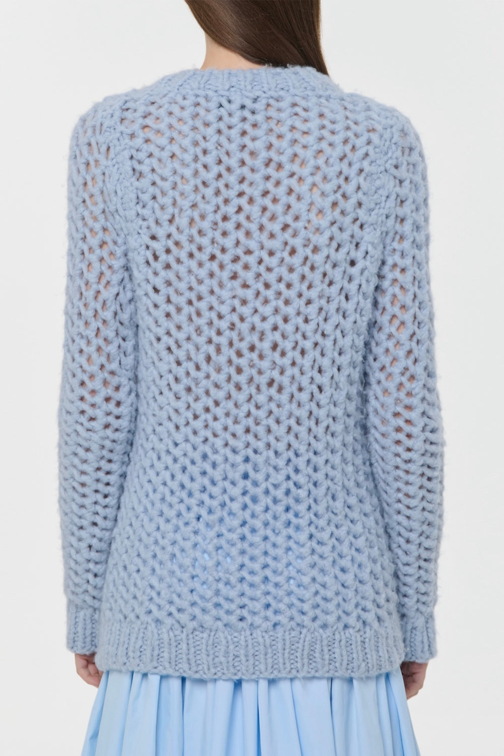 Veralune Knit Sweater in Light Blue Welfat Cashmere