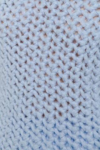 Light Blue Cashmere Knit Texture Close-Up Detail | Gabriela Hearst
