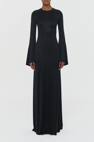 Imara Maxi Dress in Black Silk Jersey – Gabriela Hearst