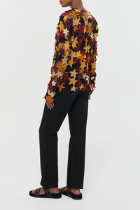 Thalor Crochet Stars Sweater in Multi Cashmere