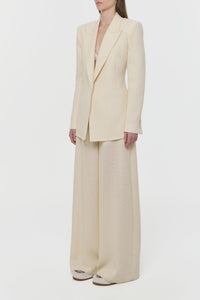 Mairi Blazer in Ivory Alpaca Wool