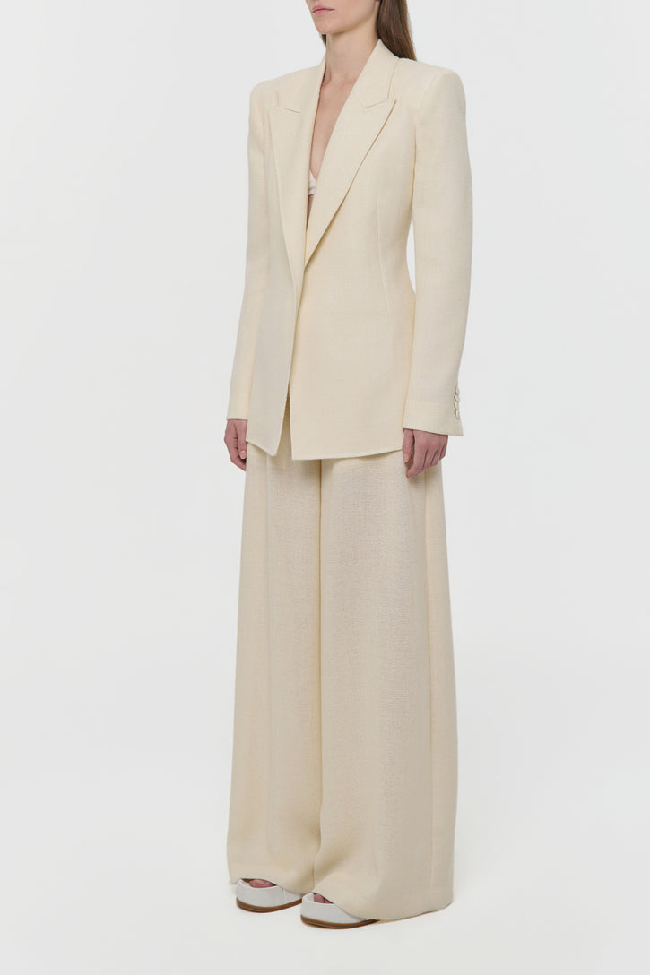 Mairi Blazer in Ivory Alpaca Wool