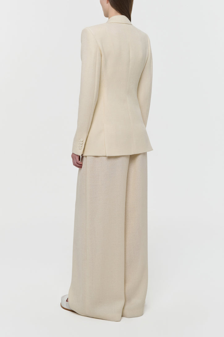 Mairi Blazer in Ivory Alpaca Wool