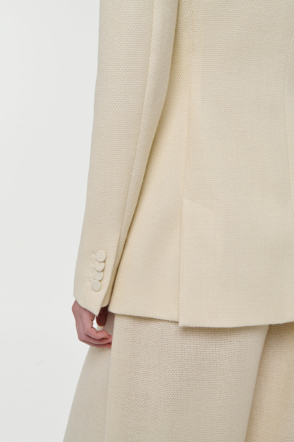 Mairi Blazer in Ivory Alpaca Wool