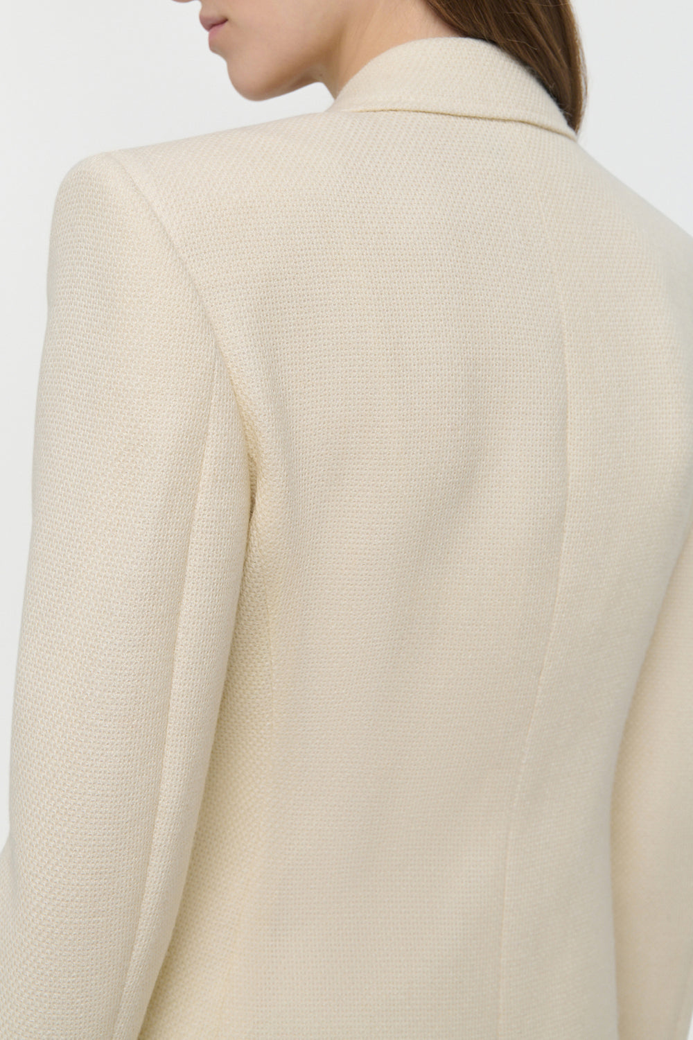 Mairi Blazer in Ivory Alpaca Wool