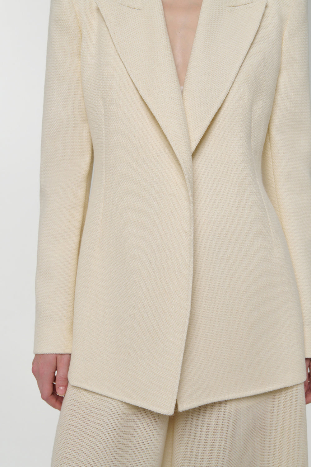 Mairi Blazer in Ivory Alpaca Wool