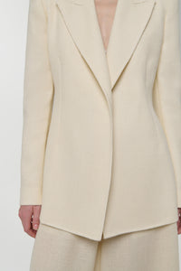 Mairi Blazer in Ivory Alpaca Wool