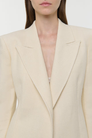 Mairi Blazer in Ivory Alpaca Wool