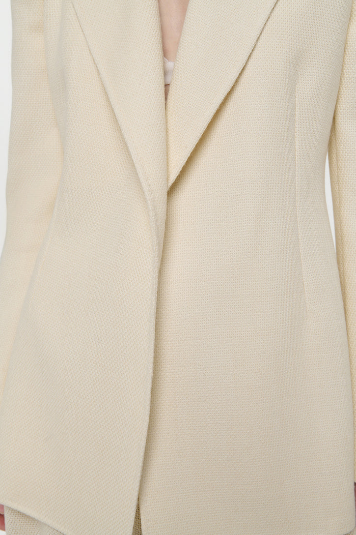 Mairi Blazer in Ivory Alpaca Wool