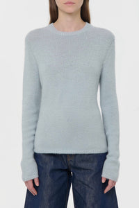 Titus Knit Sweater in Light Blue Cashmere