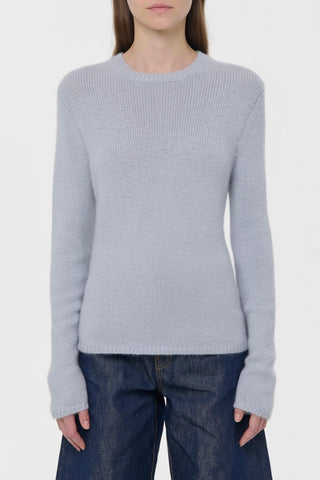 Titus Knit Sweater in Light Blue Cashmere