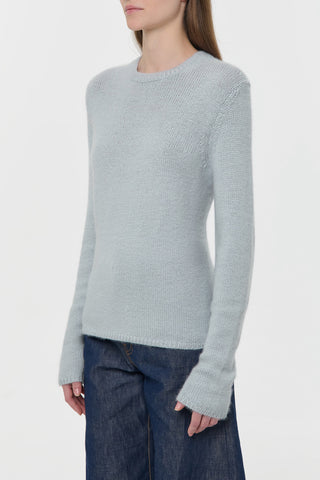 Titus Knit Sweater in Light Blue Cashmere