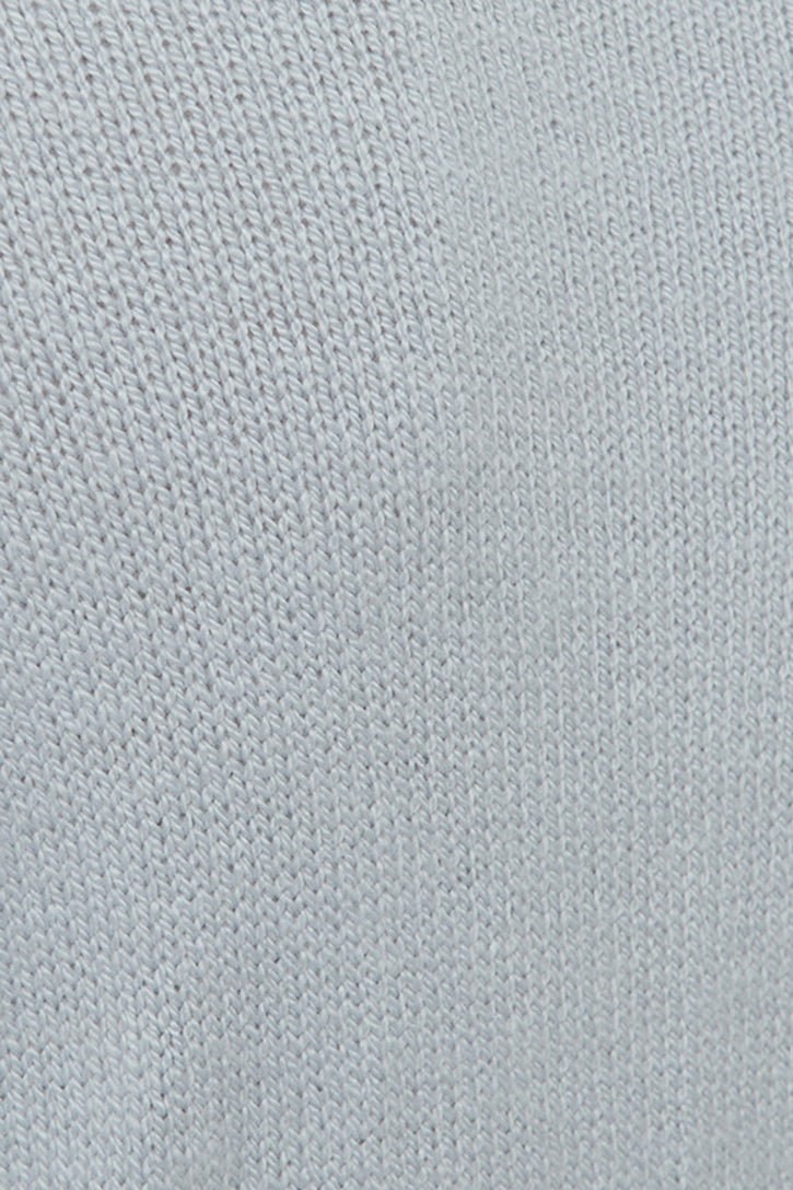 Sohan Knit Short Sleeve Polo in Light Blue Cashmere