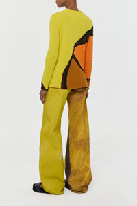 Amoret Barrel-leg Jean in Earth Multi Recycled Cotton Denim