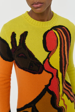 Daneth Knit Sweater in Earth Multi Cashmere