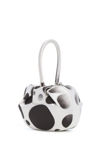 Black White Satin Nina Bag Adam Pendleton Collaboration - Front View | Gabriela Hearst