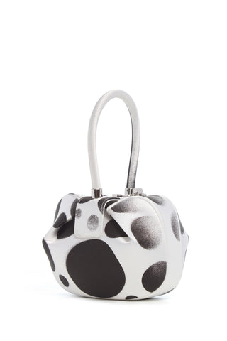 Black White Satin Nina Bag Adam Pendleton Collaboration - Front View | Gabriela Hearst