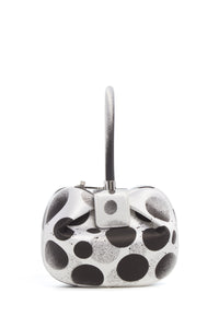 Black White Satin Nina Bag Adam Pendleton Collaboration - Rear Angle | Gabriela Hearst