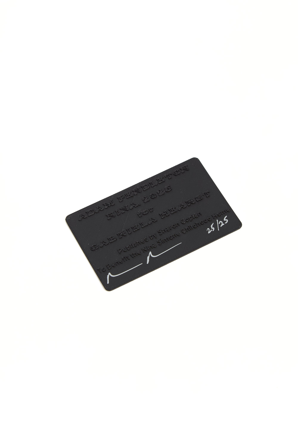 Black Artist Signature Card Adam Pendleton Nina Bag - Authenticity Certificate | Gabriela Hearst