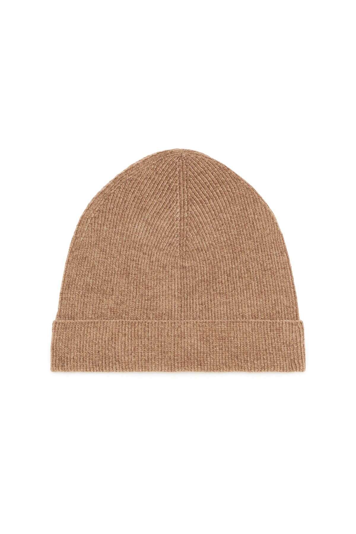Spire Knit Beanie in Camel Silk