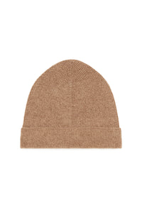 Spire Knit Beanie in Camel Silk